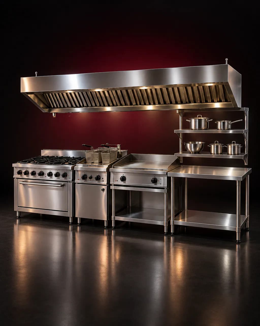 Commercial Kitchen Setup & Installation — illustrative render