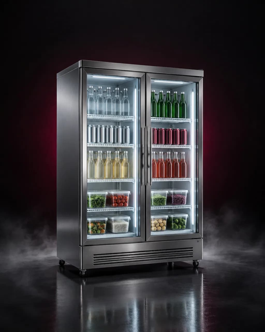 Glass Door Refrigerator — illustrative render