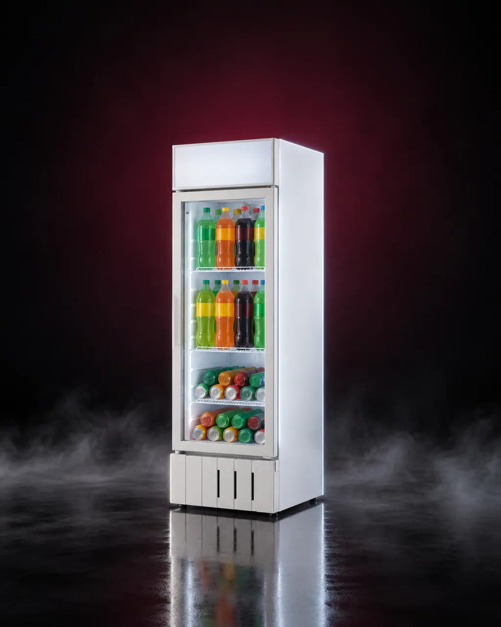 HVC-275GHC Single Door Visi Cooler — illustrative render