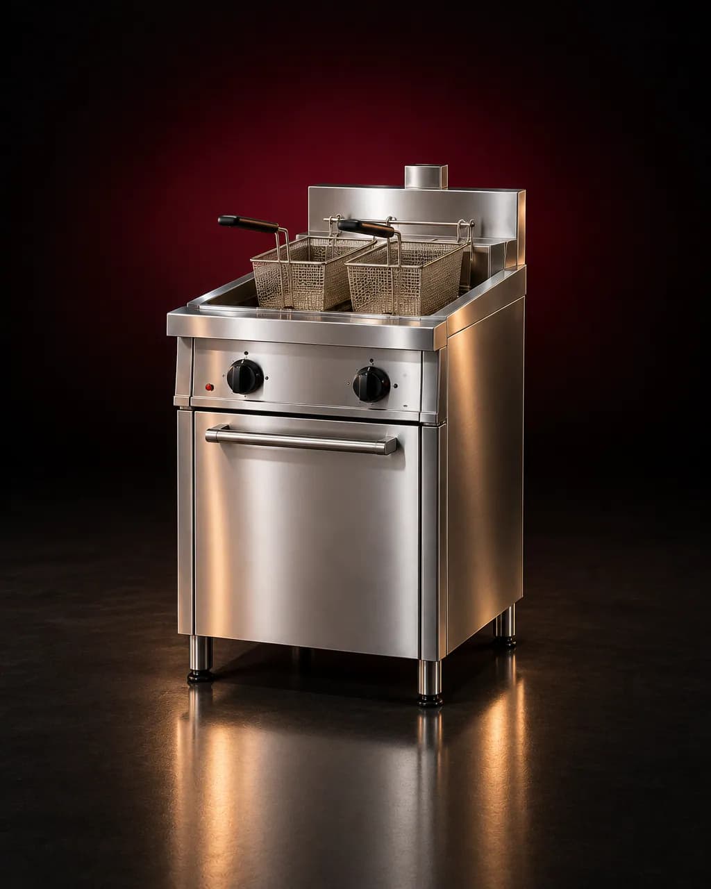 Stainless Steel Deep Fryer — illustrative render