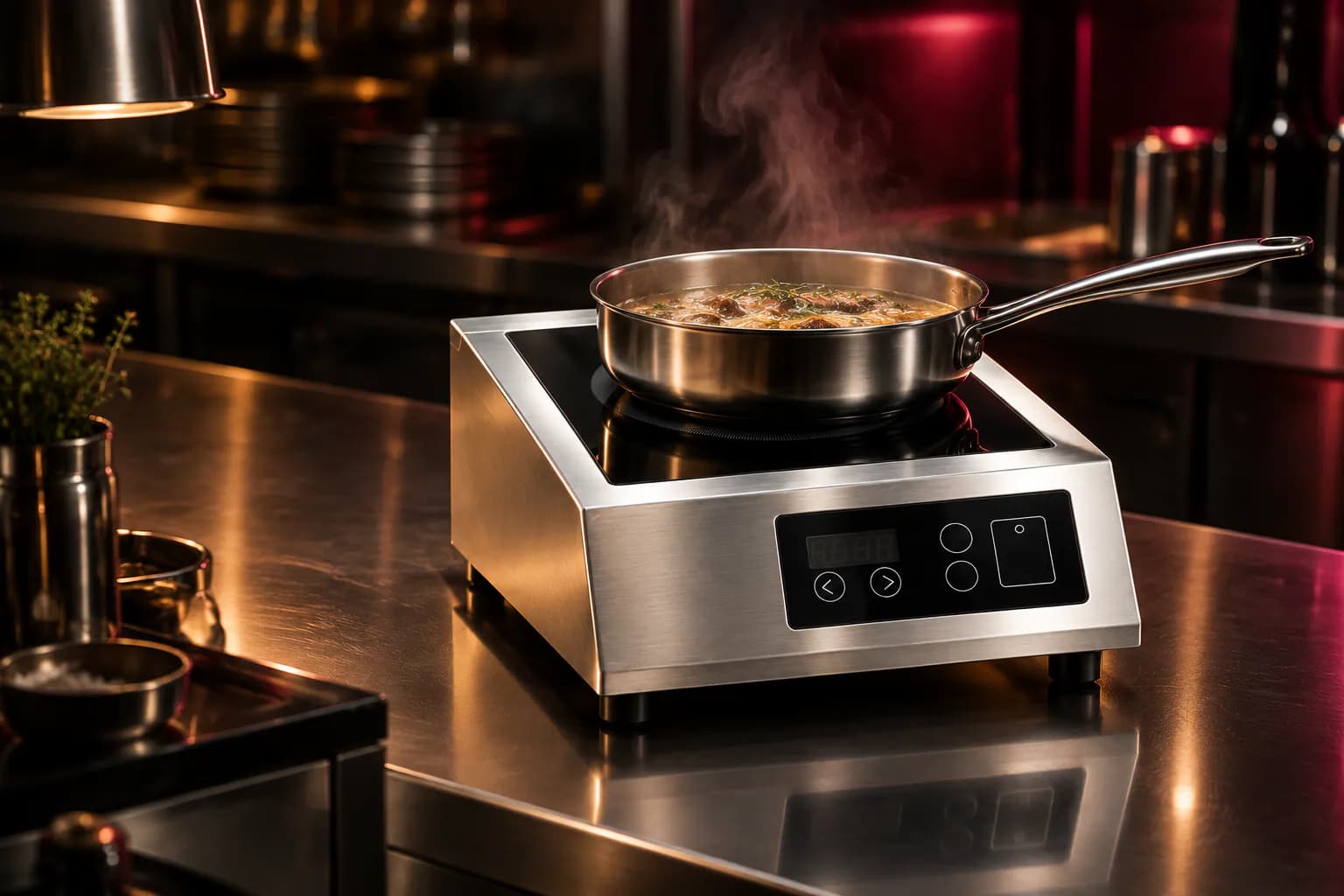 Celfrost Commercial Induction in use — illustrative render