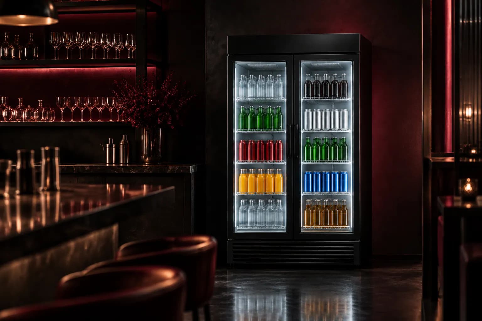 Celfrost Visi Cooler FKG 1000 SG / SG Black Chiller in use — illustrative render
