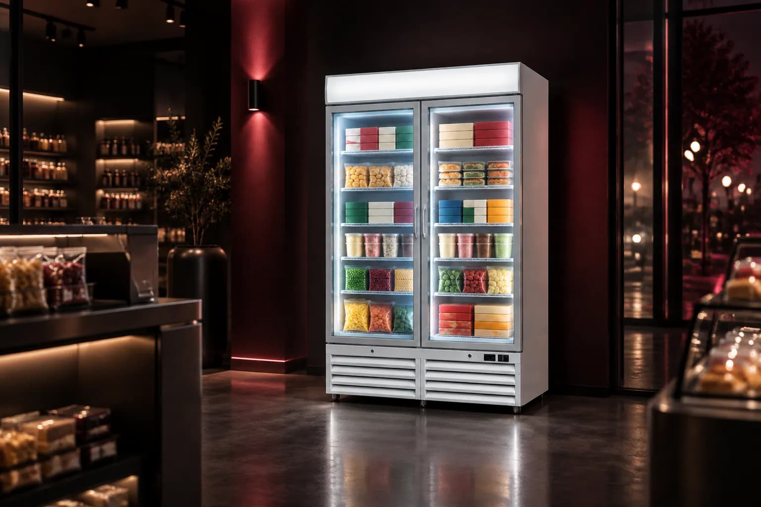 Celfrost Visi Cooler NFG 1000A in use — illustrative render
