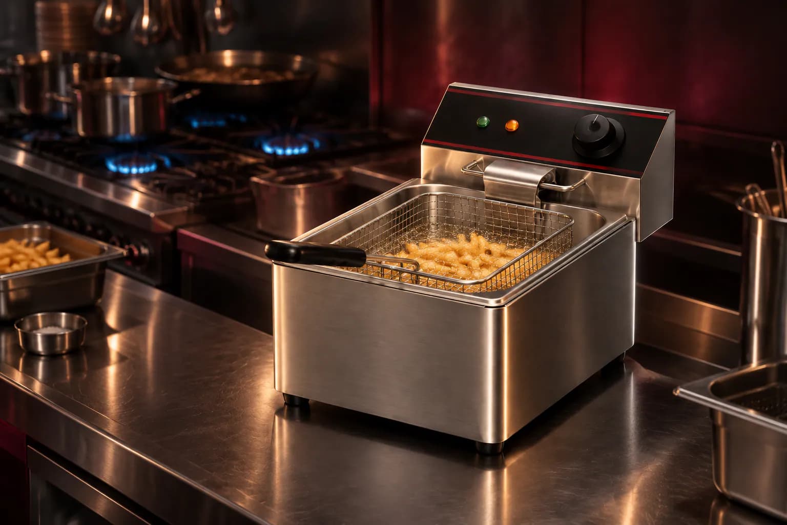 Deep Fat Fryers in use — illustrative render