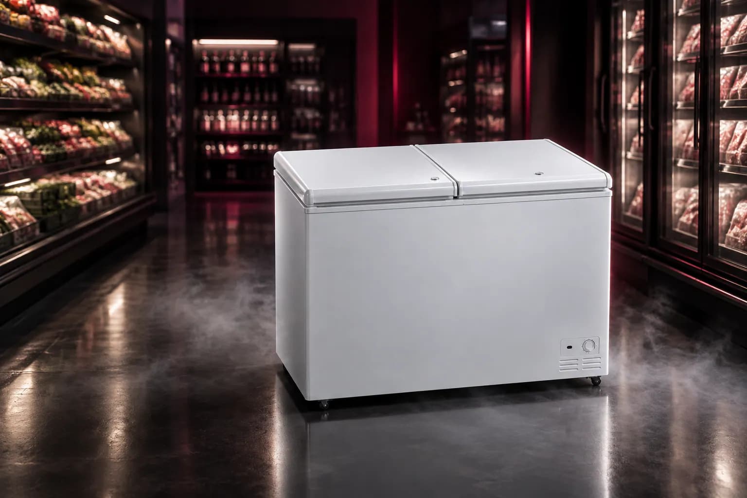 Haier Convertible Deep Freezer 320 L in use — illustrative render