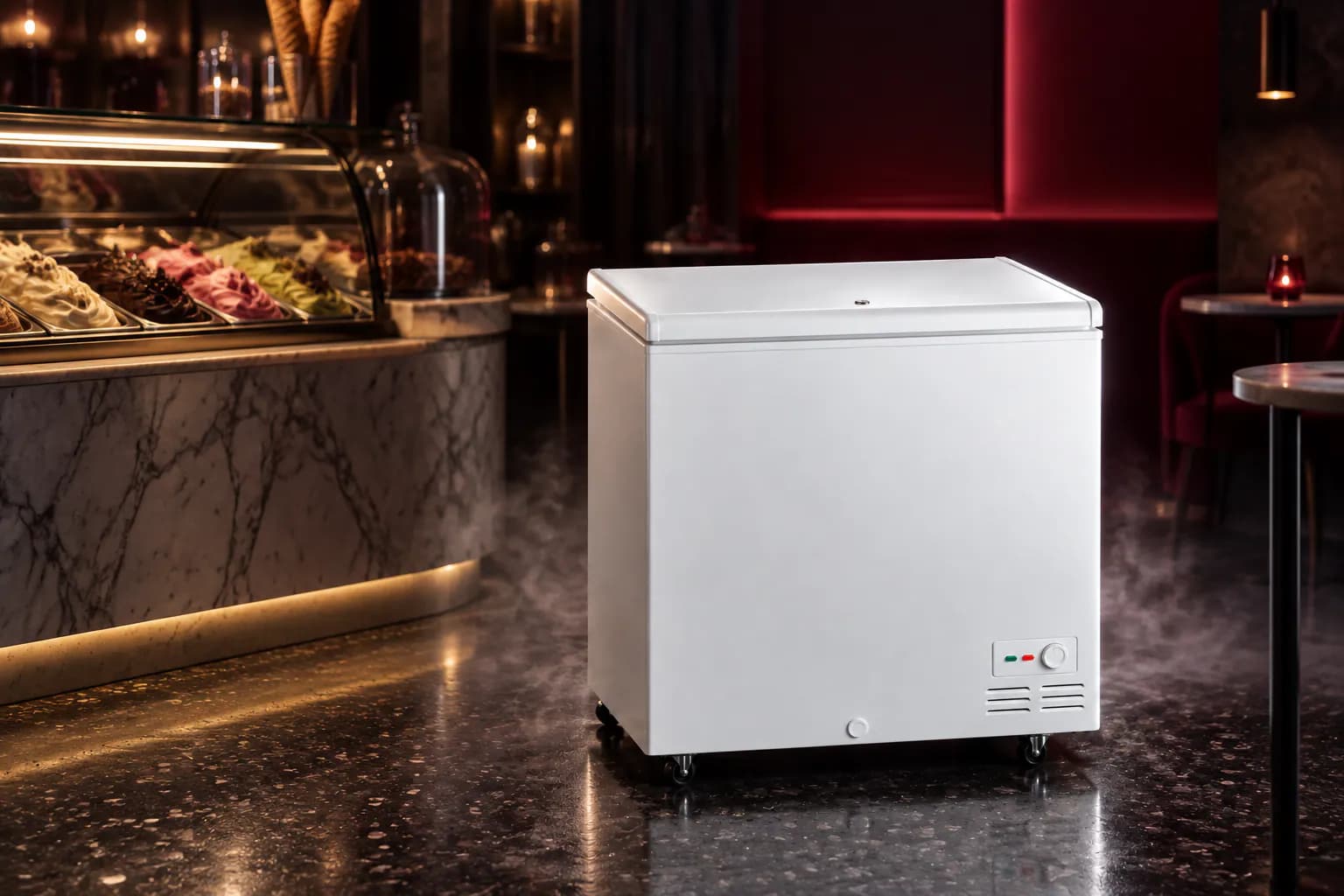 Haier Deep Freezer 290 L in use — illustrative render