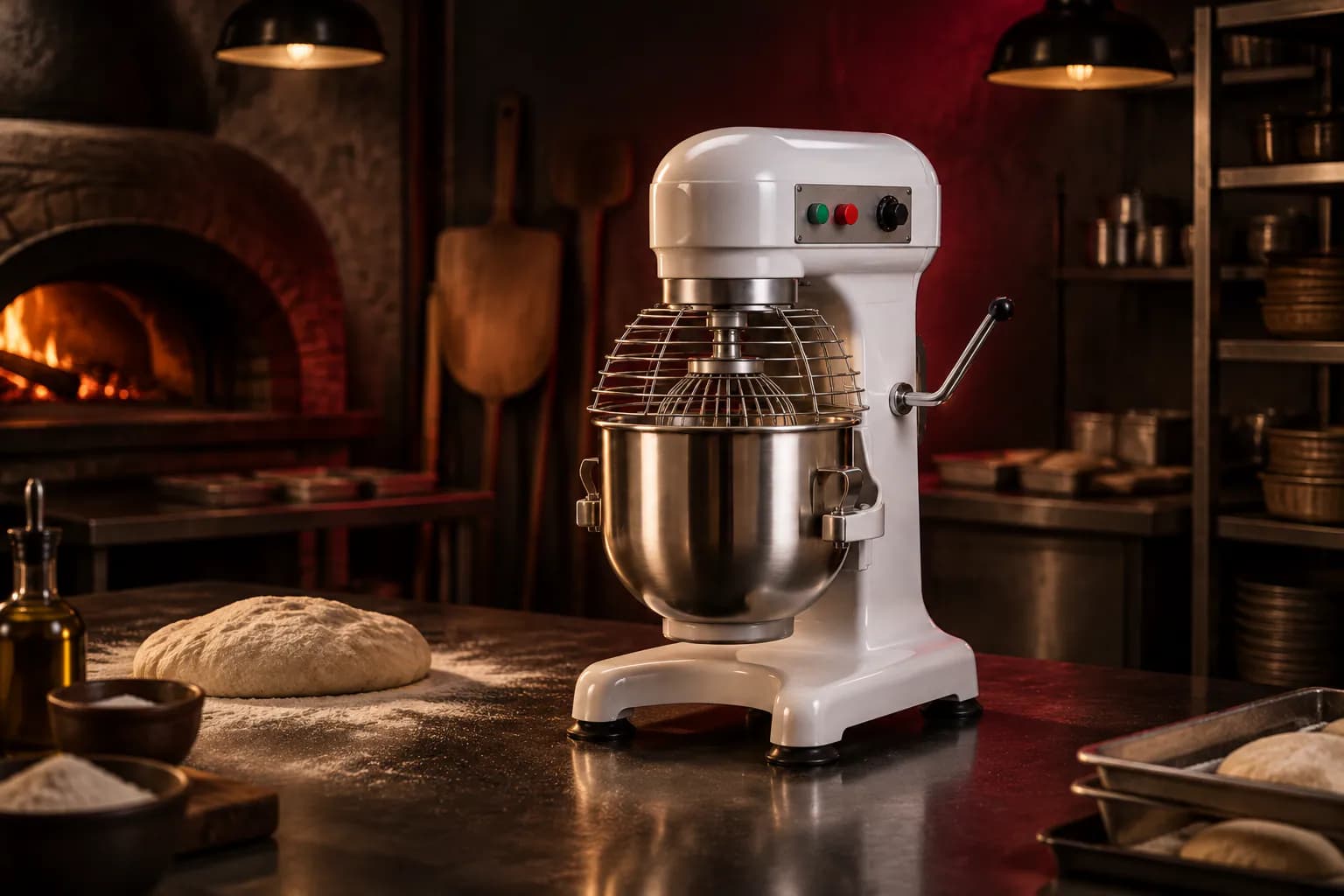 Planetary Mixer in use — illustrative render