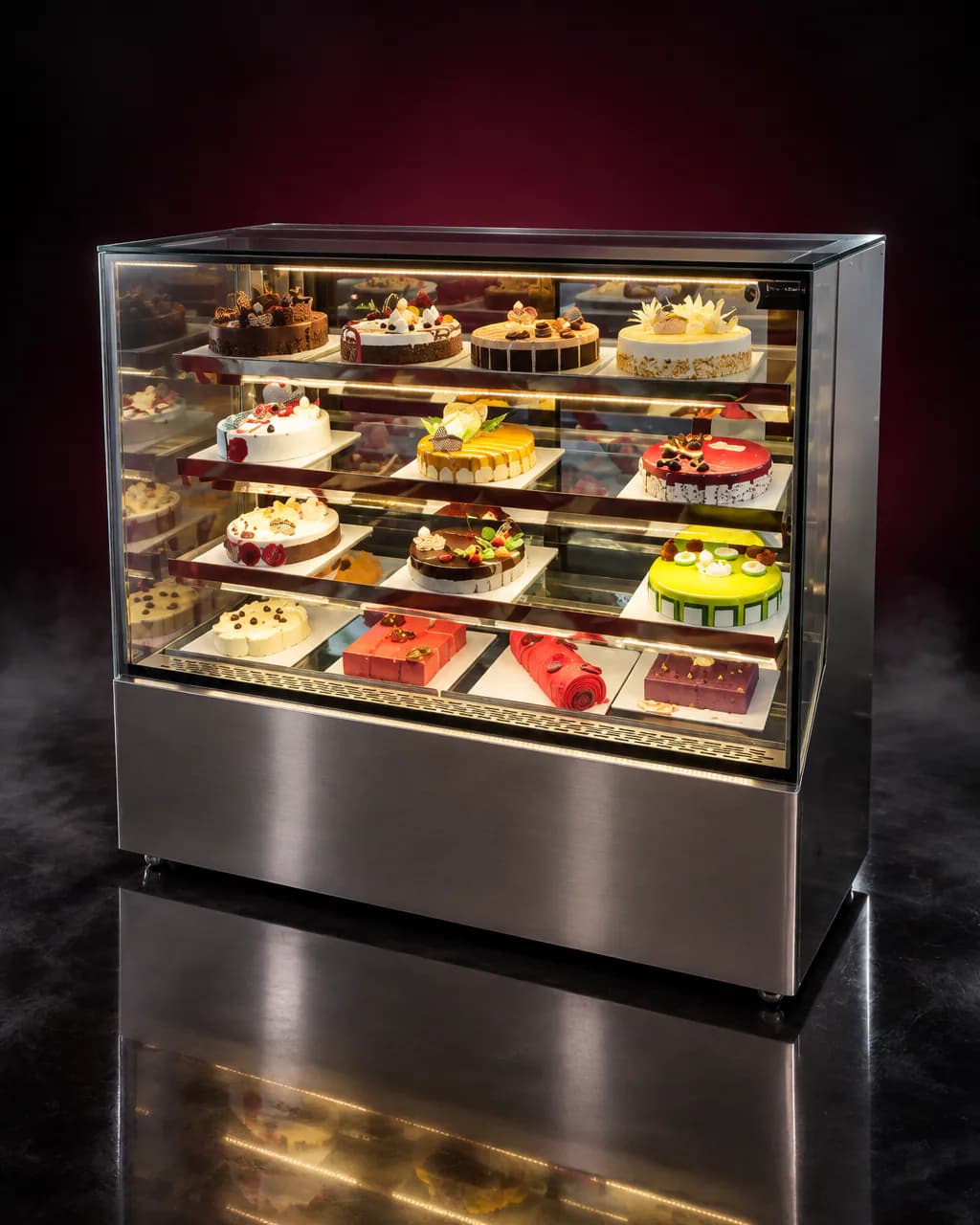 Refrigerator Cake Display Counter — illustrative render