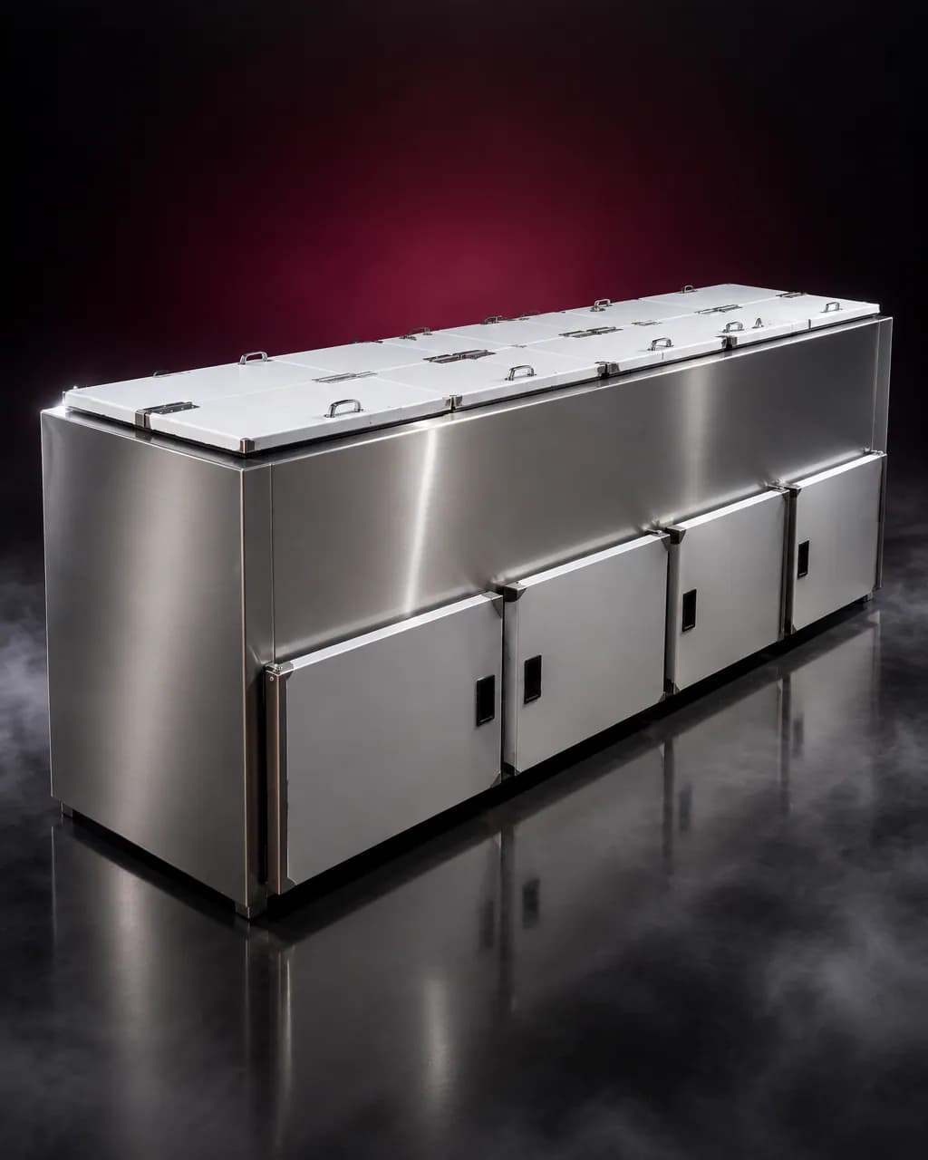 SS Horizontal Deep Freezer — illustrative render