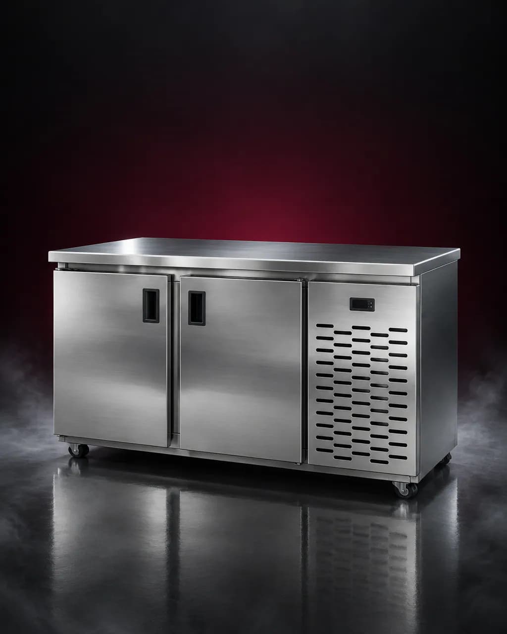SS Undercounter Refrigerator — illustrative render