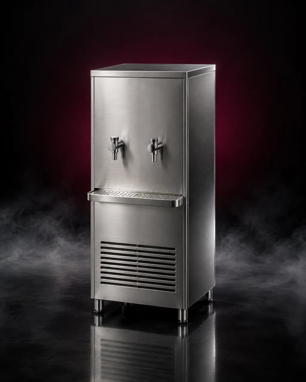 Stainless Steel Water Cooler — illustrative render