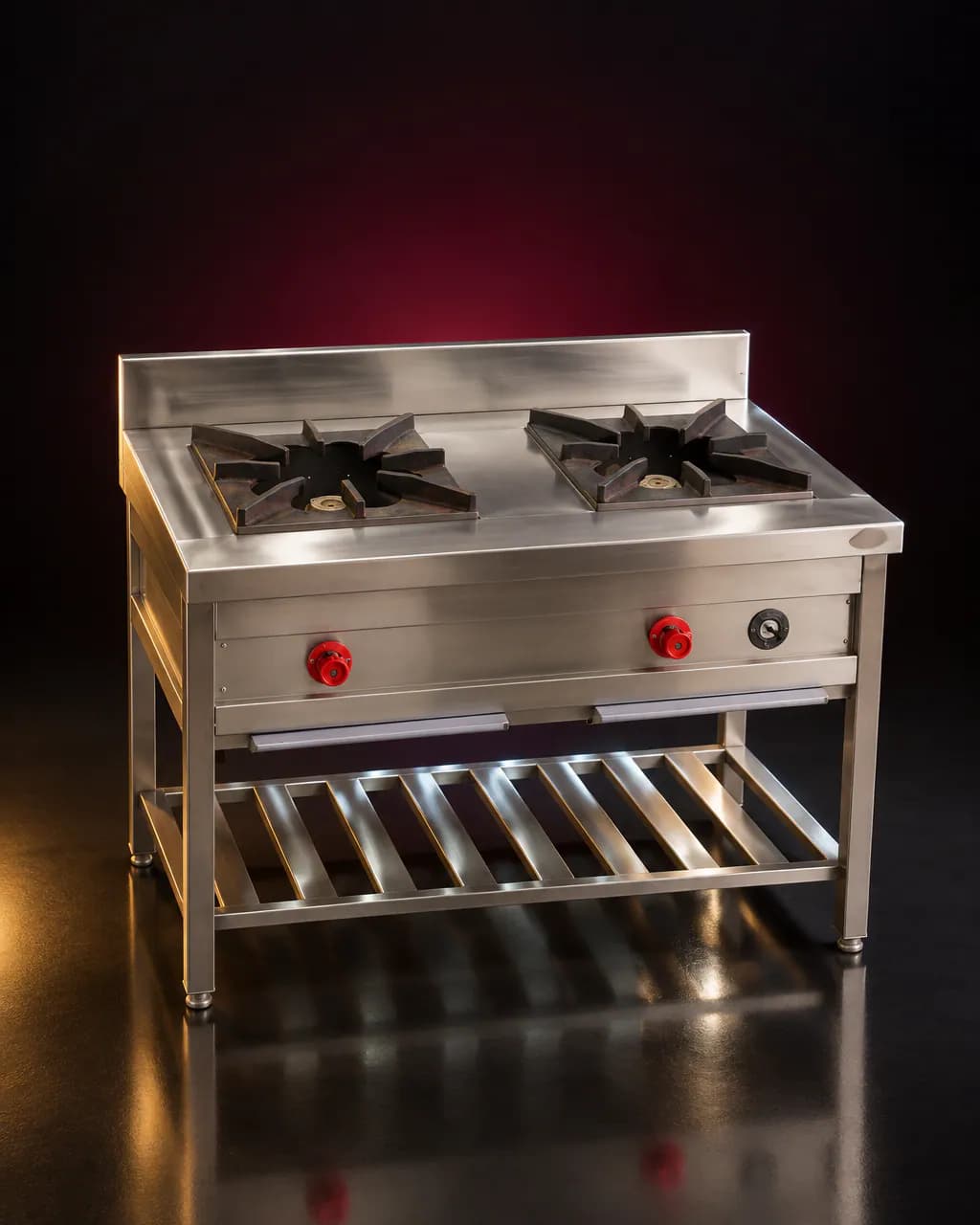 Two Burner Indian Gas Range — illustrative render