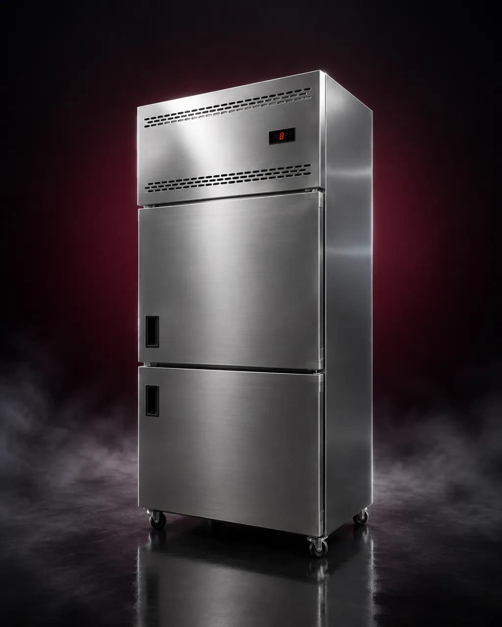 Two Door Vertical Refrigerator — illustrative render